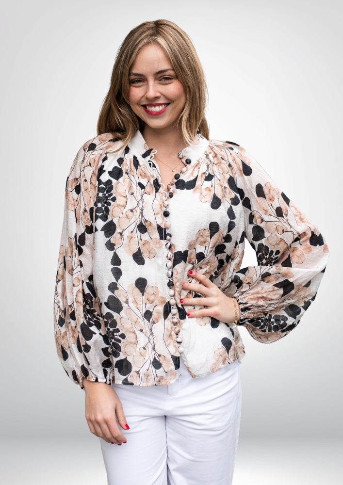 Stella Blouse  |  Beige