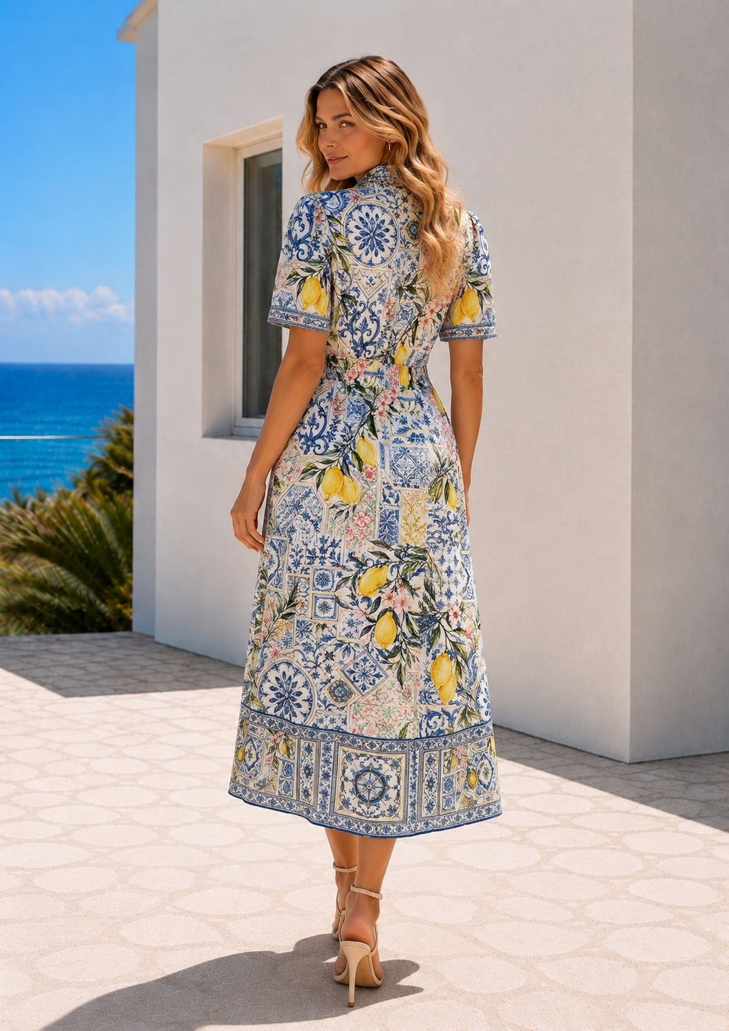 Capri Shirt Dress  | Blue