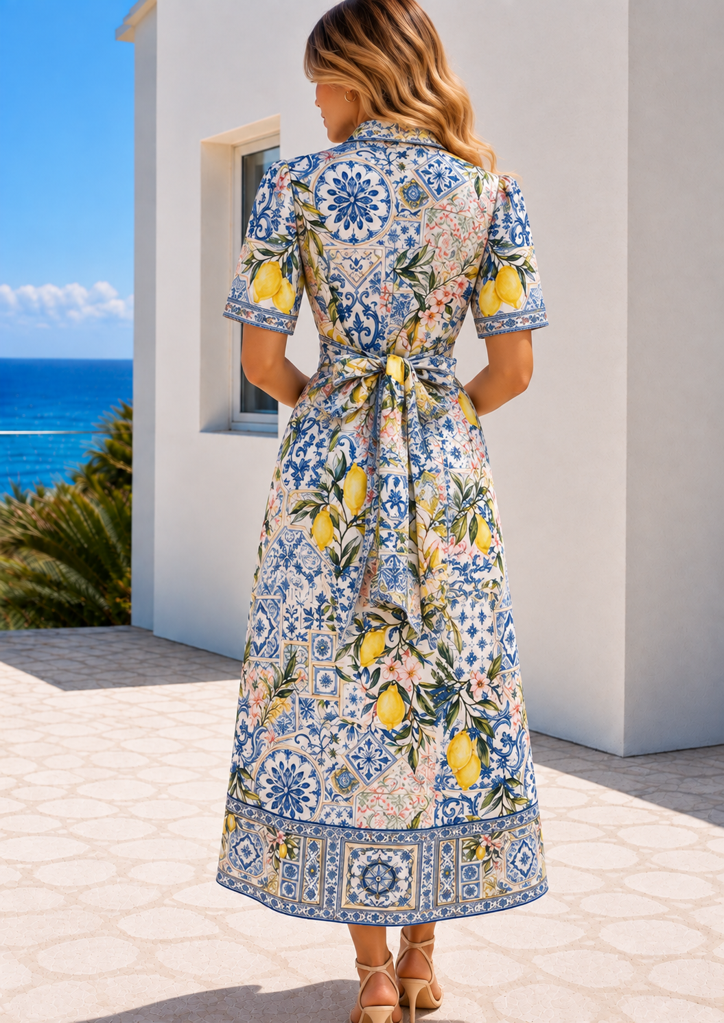 Capri Shirt Dress  | Blue
