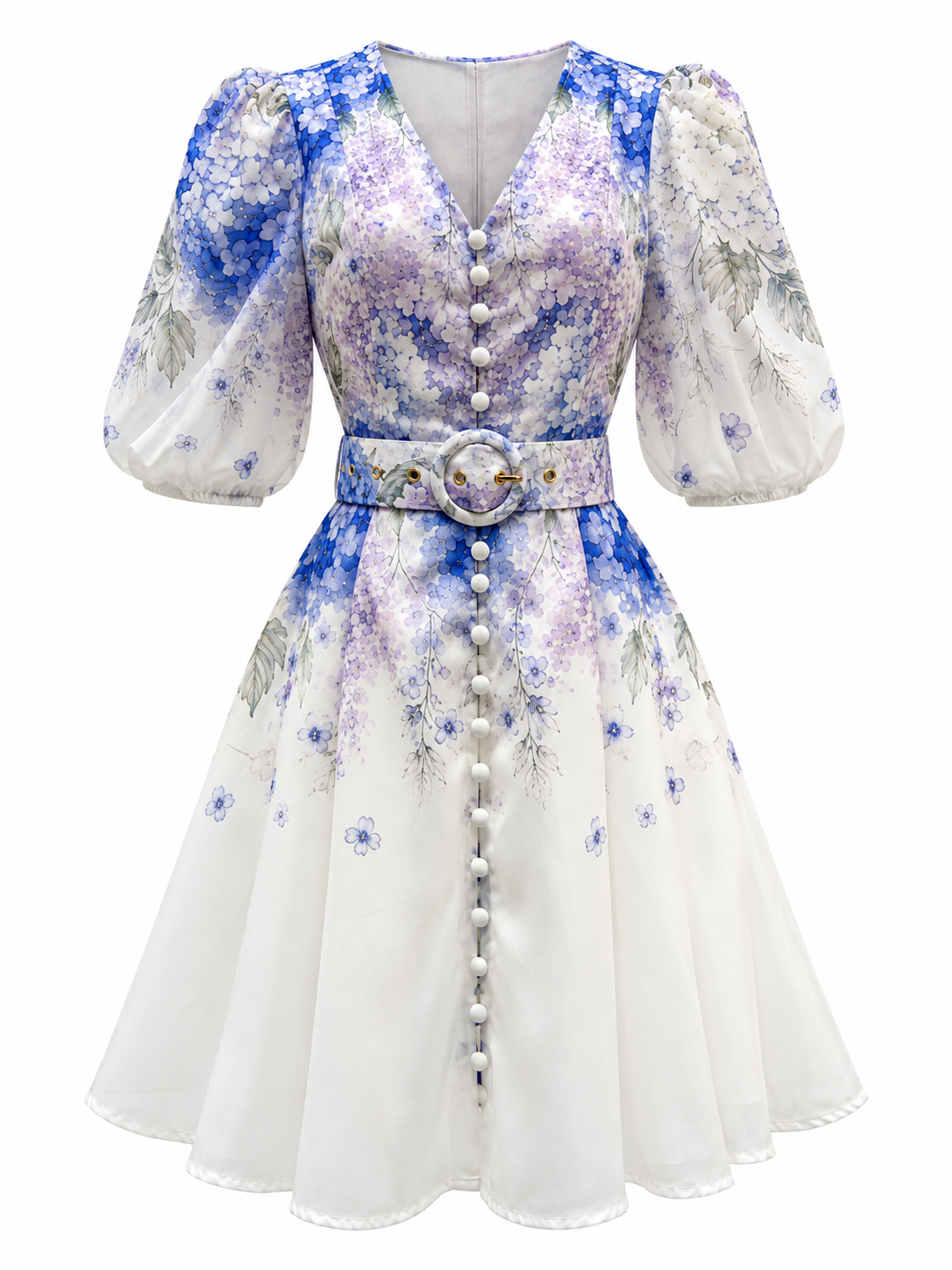 Hydrangea  Short  Dress |  Blue