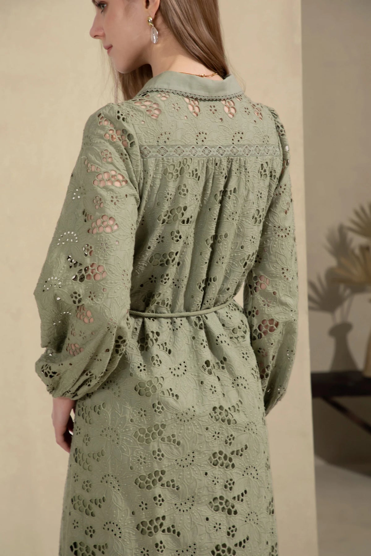 GDS Rosie Embroidered Long Dress  | Khaki