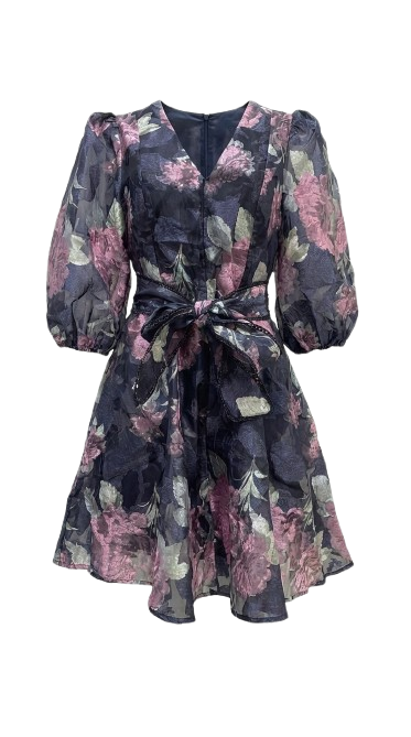 Morgan Short  Dress | Navy Floral