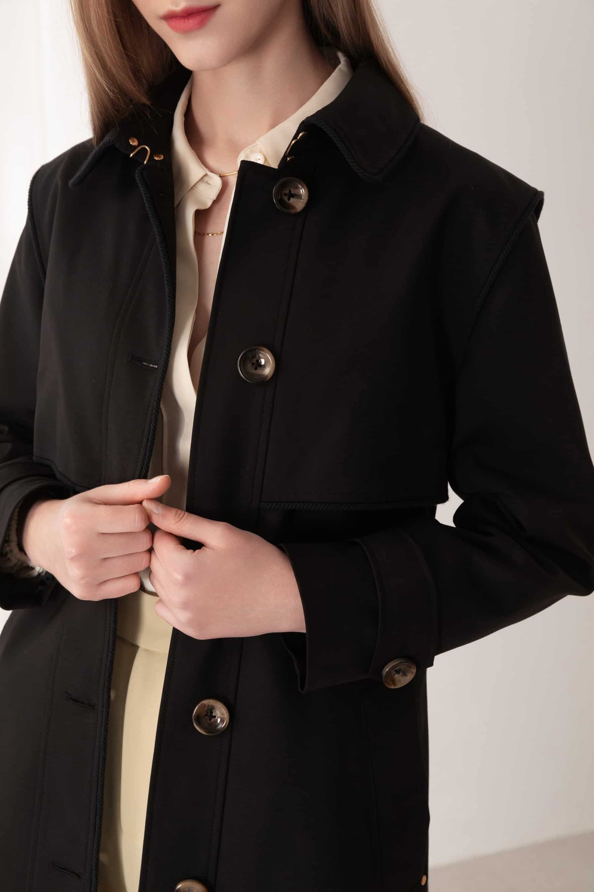 GDS Macy Trench Coat | Black COAT autumn-winter BLACK BS Catch GDS JACKETS L M S SALE 40 % WORK XL XS